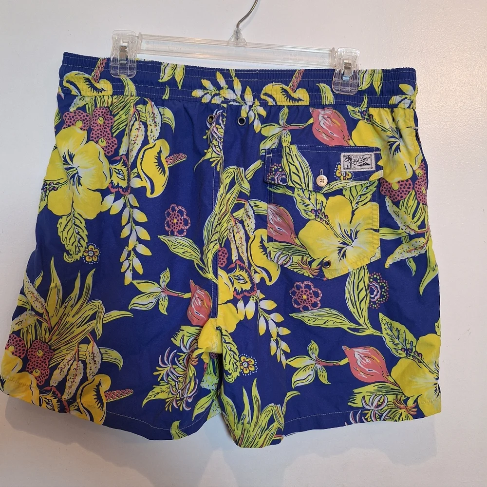 Polo Ralph Lauren Mens L Printed 6” Swim Shorts Trunks(Lining Removed) Tropical‎